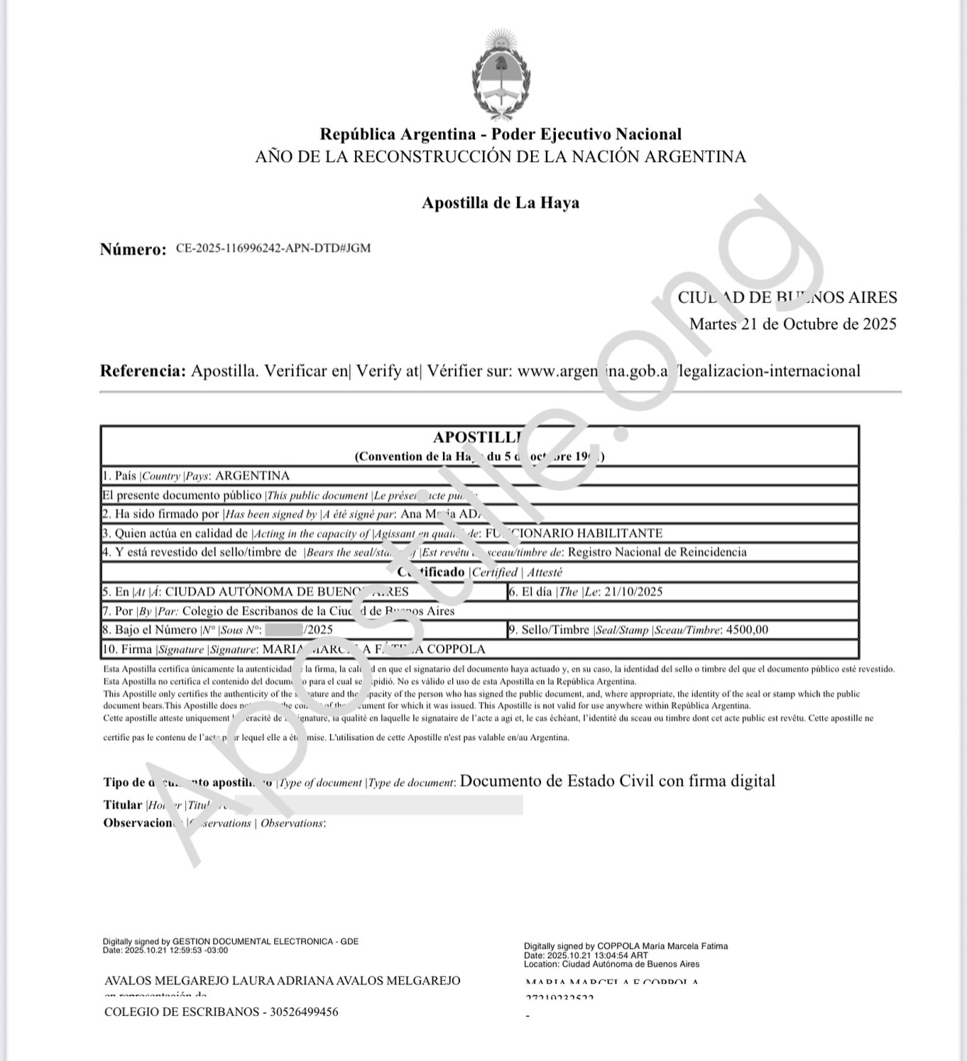 Apostille — Czech Republic