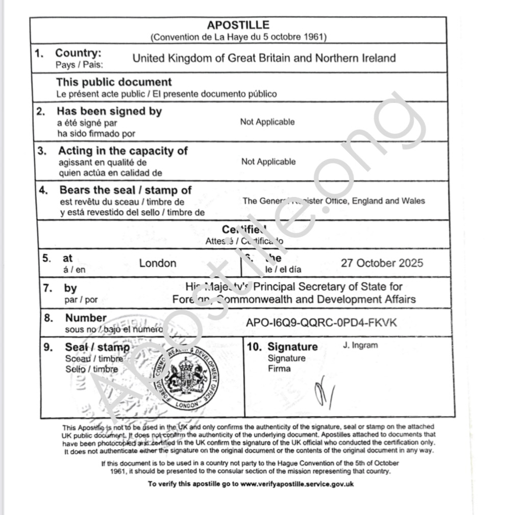 Apostille — United States